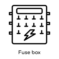 Poster - Fuse box icon isolated on white background