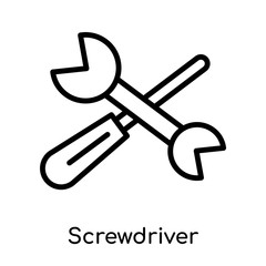Aufkleber - Screwdriver icon isolated on white background