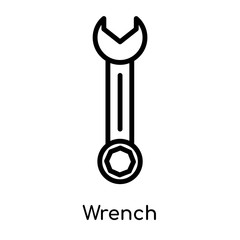 Aufkleber - Wrench icon isolated on white background