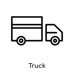 Aufkleber - Truck icon isolated on white background