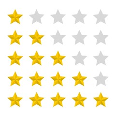 Wall Mural - five star rating vector set