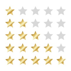 Wall Mural - five star rating vector set