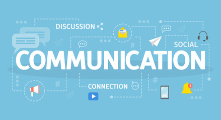 Wall Mural - communication concept illustration.