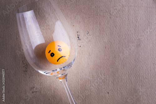 Cuadros en Lienzo sad alcoholic trapped in a glass