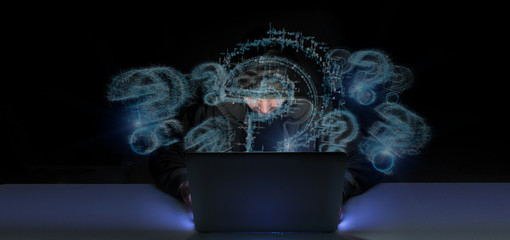 Poster - Hacker activating Question mark