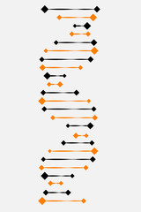 Wall Mural - Abstract structure of human DNA. Vector DNA.