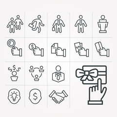 Poster - Icons with business people