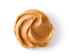 Peanut Butter On A White Background