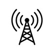 Radio tower icon. Linear style