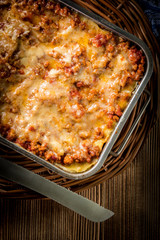 Canvas Print - Homemade lasagne bolognese