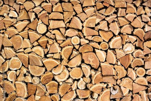 A Photo Of Dry Chopped Wood Wooden Logs For A Fire Or A Fireplace