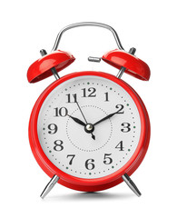 Poster - Alarm clock on white background. Time change concept