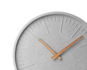 Poster - Big clock on white background. Time change concept