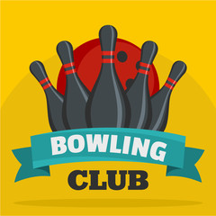 Poster - bowling club icon. flat illustration of bowling club vector icon for web design