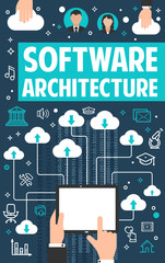 Poster - Vector internet cloud software technology poster