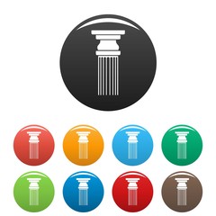 Poster - rectangular column icon. simple illustration of rectangular columnvector icons set color isolated on