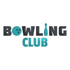 Poster - Bowling ball logo. Flat illustration of bowling ball vector logo for web