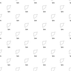 Poster - syria map thin line. simple illustration of syria map vector isolated on white background
