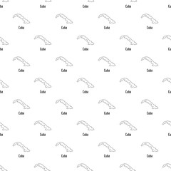 Poster - cuba map thin line. simple illustration of cuba map vector isolated on white background