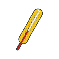 Poster - mercury thermometer icon. flat illustration of mercury thermometer vector icon for web