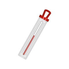 Poster - old thermometer icon. flat illustration of old thermometer vector icon for web