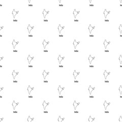 Poster - india map thin line. simple illustration of india map vector isolated on white background
