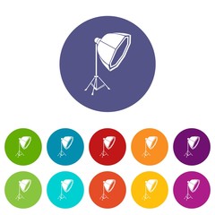 Poster - Studio light icon, simple style