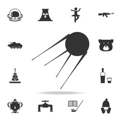 Poster - first satellite icon. Detailed set of Russian culture icons. Premium graphic design. One of the collection icons for websites, web design, mobile app