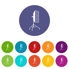 Poster - Photographic studio equipment icon, simple style
