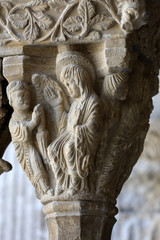 Wall Mural - Romanesque Capital in Cloisters Church of Saint Trophime Cathedral in Arles. Provence,  France