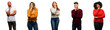 © Krakenimages.com - Group of cool people, woman and man thinking thoughtful with smart face