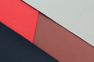 Poster - Artificial leather variety shades of colors