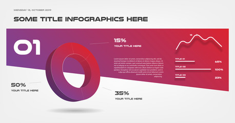 Aufkleber - Concept gradient infographics, with arrows. Element of chart, graph, diagram with 3 options - parts, processes, timeline. Vector business template for presentation, workflow layout, annual report
