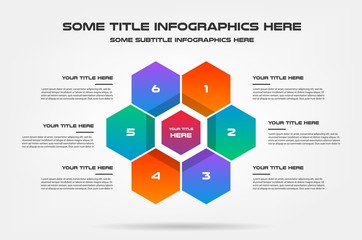 Poster - Honey infographics with icons. Element of chart, graph, diagram with 2 options - parts, processes, timeline. Vector business template for presentation, workflow layout, annual report