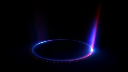 Wall Mural - Empty podium. Disco club. Rays view. Show magic party. Calm motion. Glint check scene. Bright space. .Stand round. Vivid stage. Whirlpool spiral backdrop. Exhibition platform. Glare bright tape.