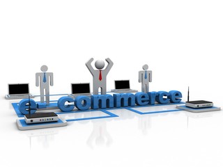Poster - 3d rendering Network and internet communication concept