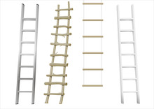 Set of different ladders