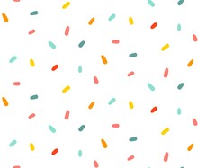 Hand Drawn Vector Abstract Graphic Cartoon Simple Colorful Confetti Decoration Isolated On White Background