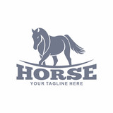 Fototapeta Konie - Horse Logo Vector Element Symbol