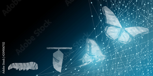 Cuadros en Lienzo Background of beautiful abstract Business transformation innovation