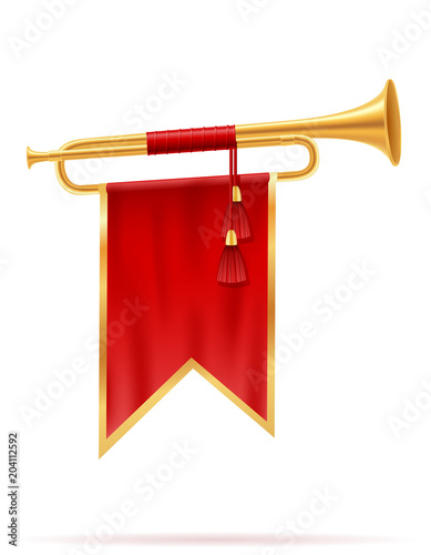 Foto king royal golden horn vector illustration