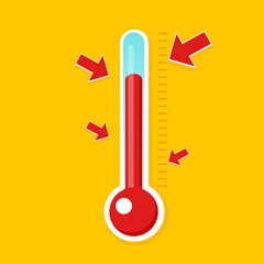 Wall Mural - fundraising thermometer icon