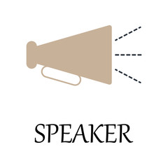 Aufkleber - colored speaker icon. Element of web icon for mobile concept and web apps. Detailed colored speaker icon can be used for web and mobile. Premium icon