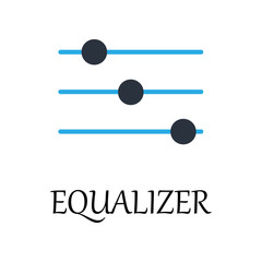 Aufkleber - colored equalizer icon. Element of web icon for mobile concept and web apps. Detailed colored equalizer icon can be used for web and mobile. Premium icon