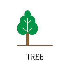 Aufkleber - colored tree icon. Element of web icon for mobile concept and web apps. Detailed colored tree icon can be used for web and mobile. Premium icon