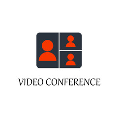 Aufkleber - colored video conference icon. Element of web icon for mobile concept and web apps. Detailed colored video conference icon can be used for web and mobile. Premium icon
