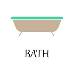 Aufkleber - colored bath icon. Element of web icon for mobile concept and web apps. Detailed colored bath icon can be used for web and mobile. Premium icon