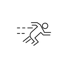 Poster - running man icon. Element of speed for mobile concept and web apps illustration. Thin line icon for website design and development, app development. Premium icon