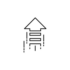 Poster - fast arrow icon. element of speed for mobile concept and web apps illustration. thin line icon for w