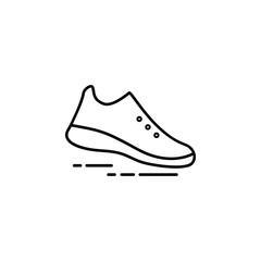 Poster - sneakers icon. Element of speed for mobile concept and web apps illustration. Thin line icon for website design and development, app development. Premium icon